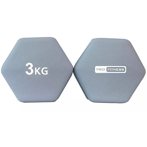 Pro Fitness Neoprene Dumbbells - 2 x 3kg