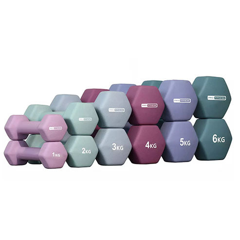 Pro Fitness Neoprene Dumbbells - 2 x 4kg