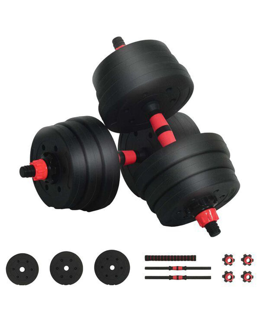 20 kg Adjustable Dumbbell to Barbell Conversion Set
