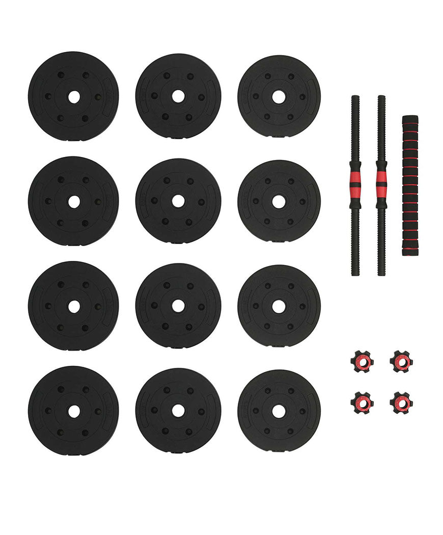 20 kg Adjustable Dumbbell to Barbell Conversion Set