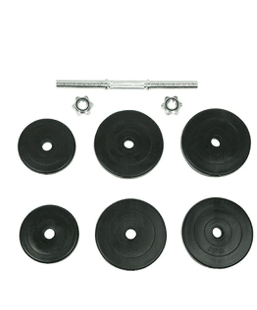 Adjustable Dumbbell Set 15 kg – Black Strength Training Weights