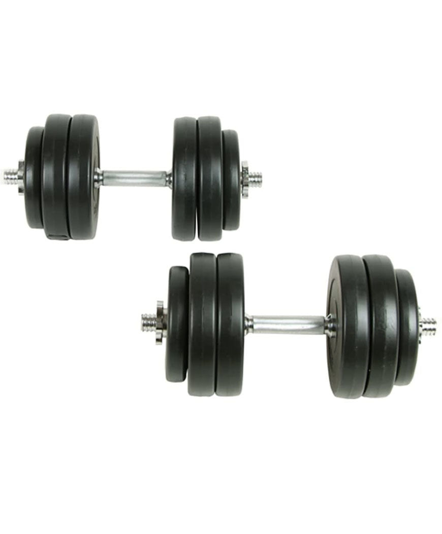 Adjustable Dumbbell Set 30 kg – Black Strength Training Weights