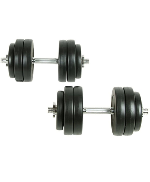 Adjustable Dumbbell Set 30 kg – Black Strength Training Weights