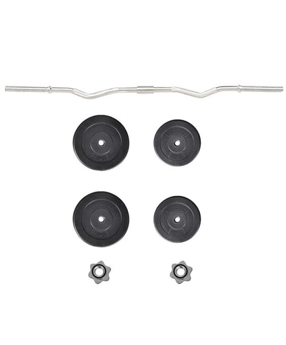 EZ Barbell Curl Bar with 30 kg Plates
