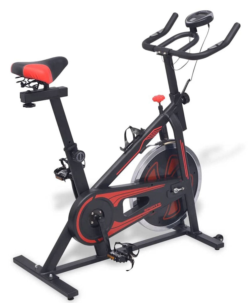 Fitness Training Bike Featuring Pulse Monitoring – Black/Red