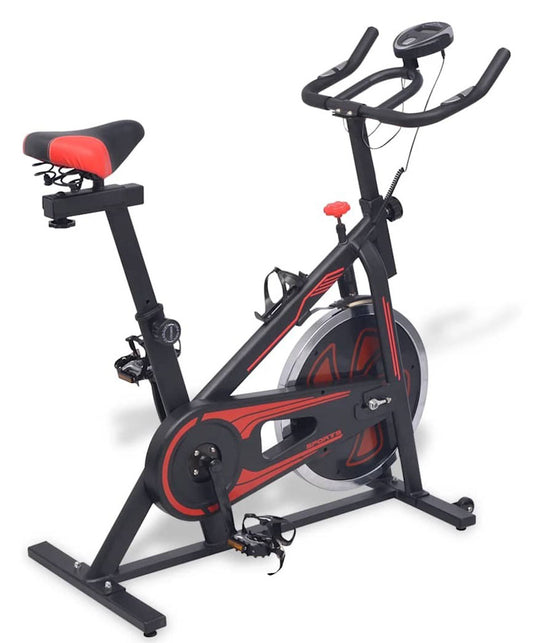 Fitness Training Bike Featuring Pulse Monitoring – Black/Red