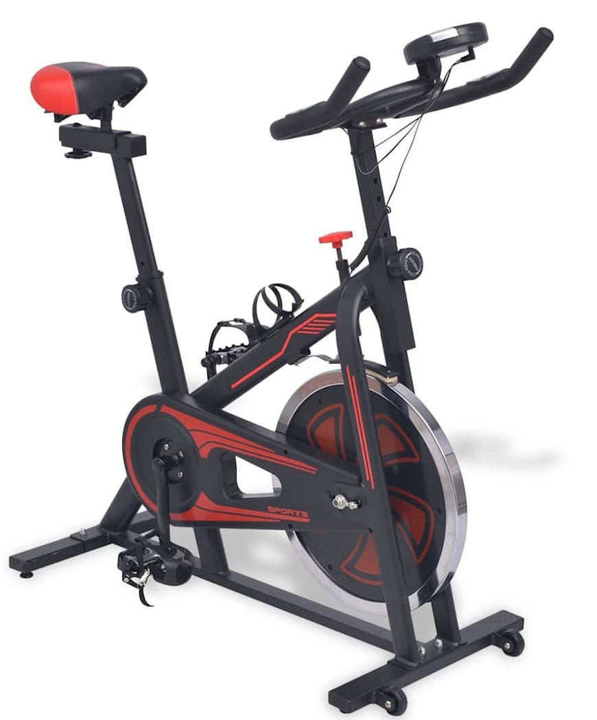 Fitness Training Bike Featuring Pulse Monitoring – Black/Red