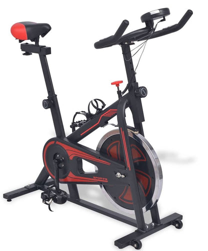 Fitness Training Bike Featuring Pulse Monitoring – Black/Red