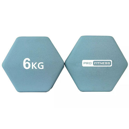 Pro Fitness Neoprene Dumbbells - 2 x 6kg