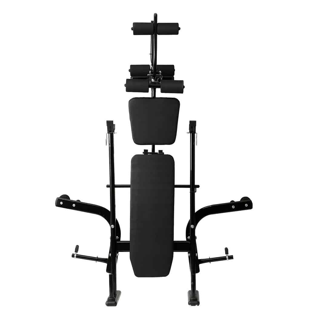 Foldable Multi Gym Adjustable Weight Bench with Barbell Rack - Image 2