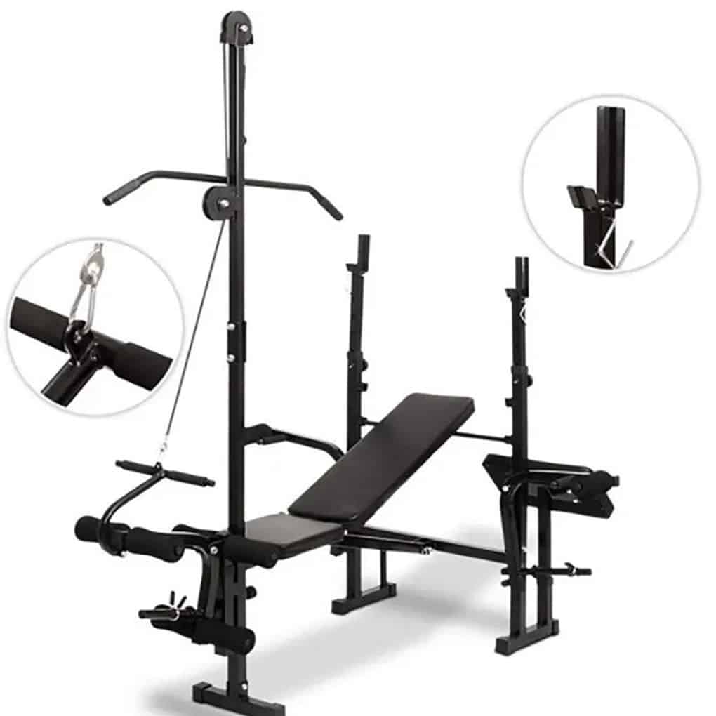 Multi Gym Machine - Adjustable Weight Bench with Barbell Rack - Image 3