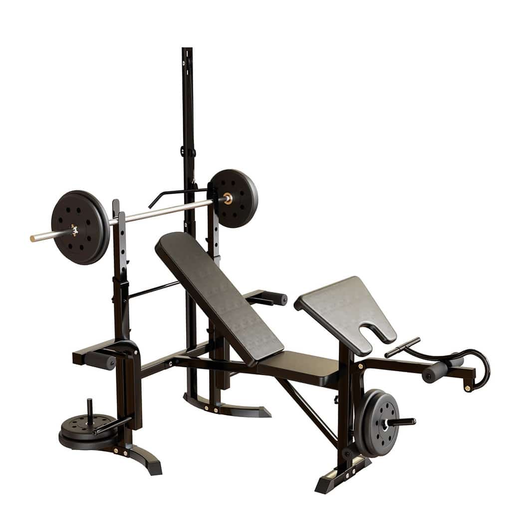 Multi Gym Machine - Adjustable Weight Bench with Barbell Rack - Image 4