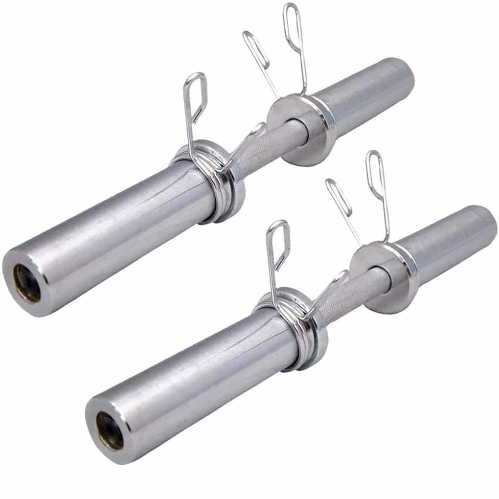 Olympic Dumbbell Barbell Set Pair with Spring Collars - Image 2