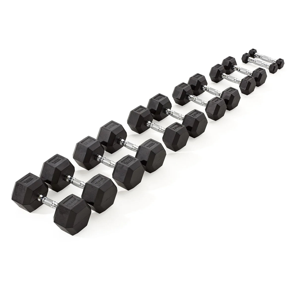 York Rubber Hex Dumbbell Sets With Racks - Image 5