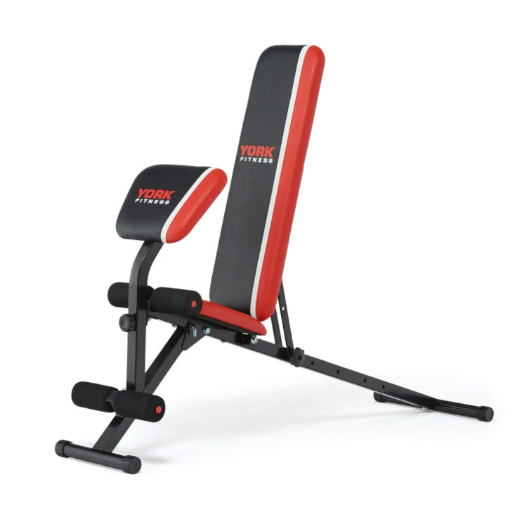 York Warrior 2 in 1 Dumbbell & Ab Bench with Curl - Image 3