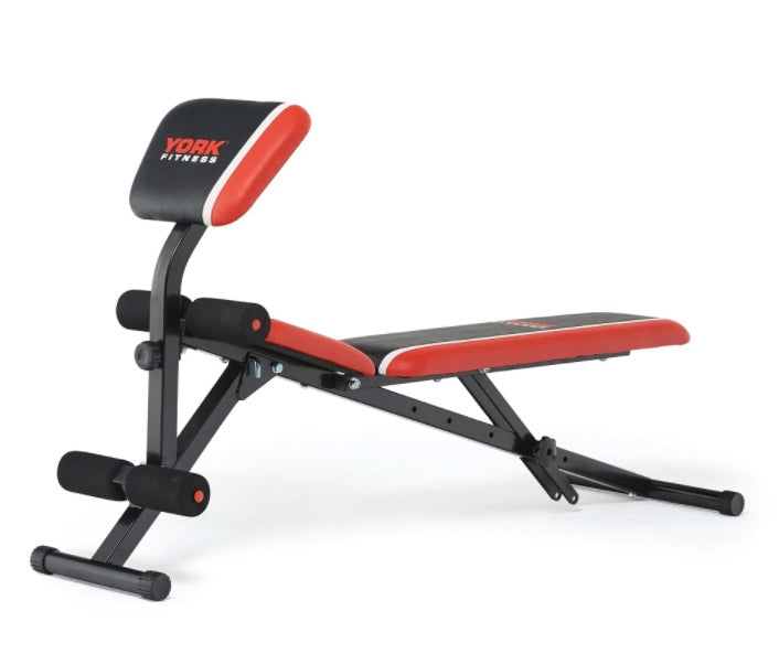 York Warrior 2 in 1 Dumbbell & Ab Bench with Curl - Image 4