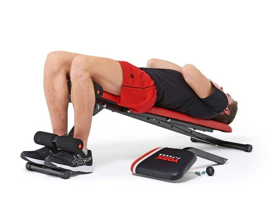 York Warrior 2 in 1 Dumbbell & Ab Bench with Curl - Image 6