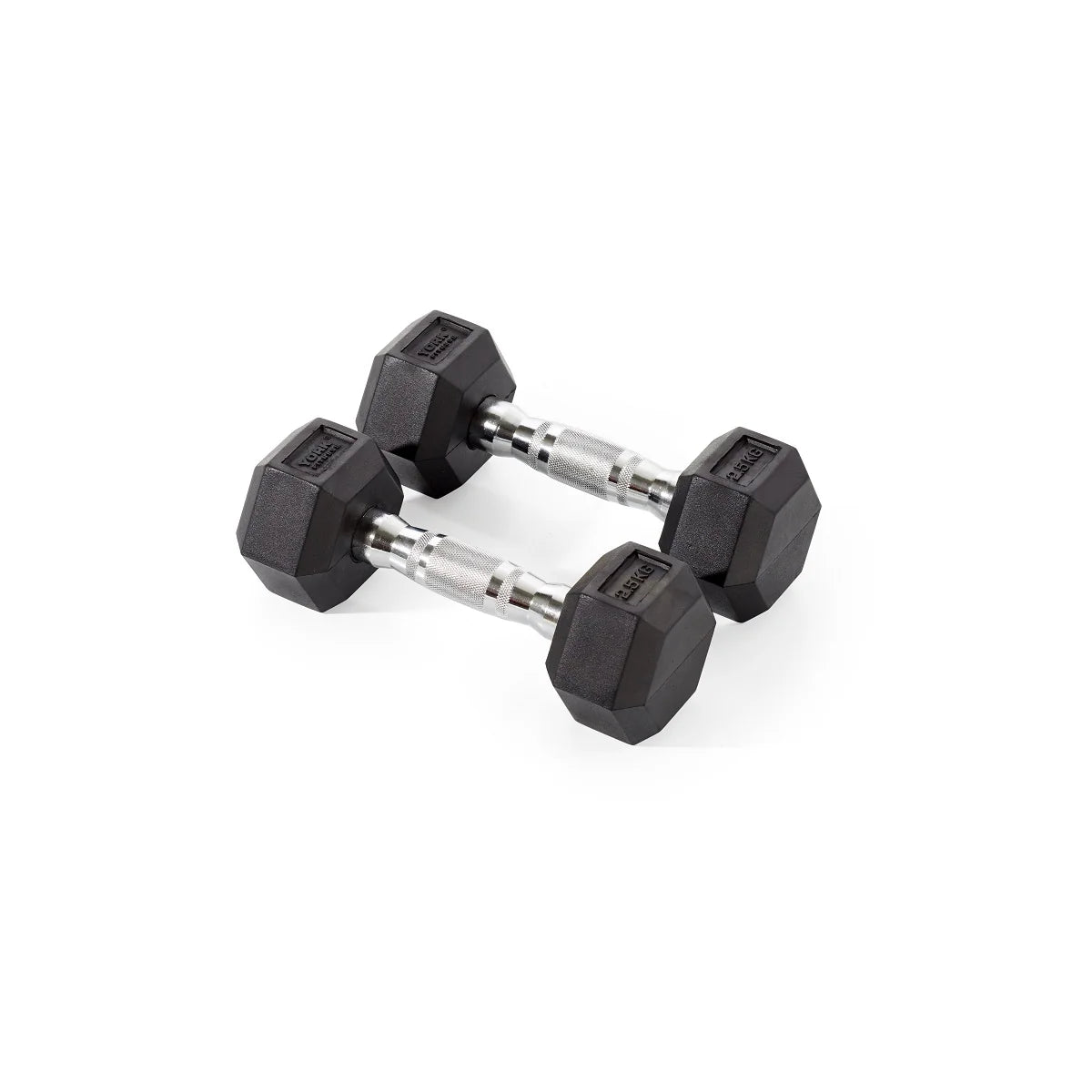 York Rubber Hex Dumbbell Sets With Racks - Image 6