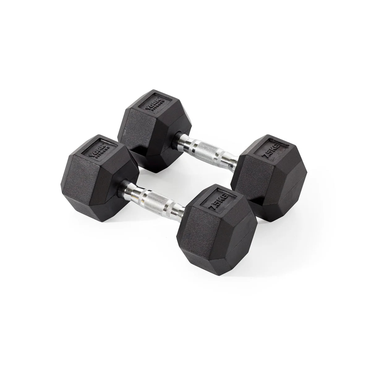 York Rubber Hex Dumbbell Sets With Racks - Image 8