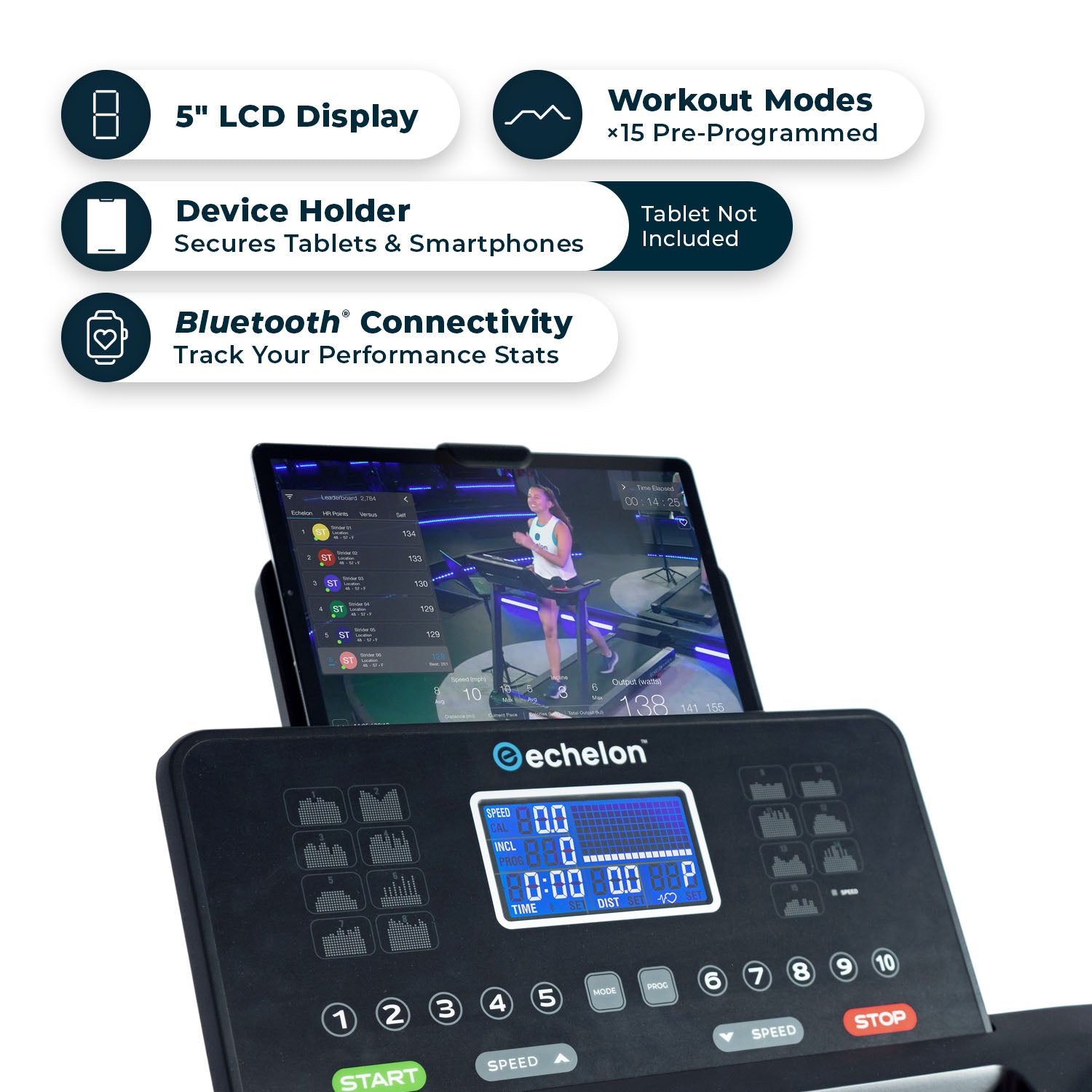 Echelon Stride 30 Sport Folding Treadmill - Image 7