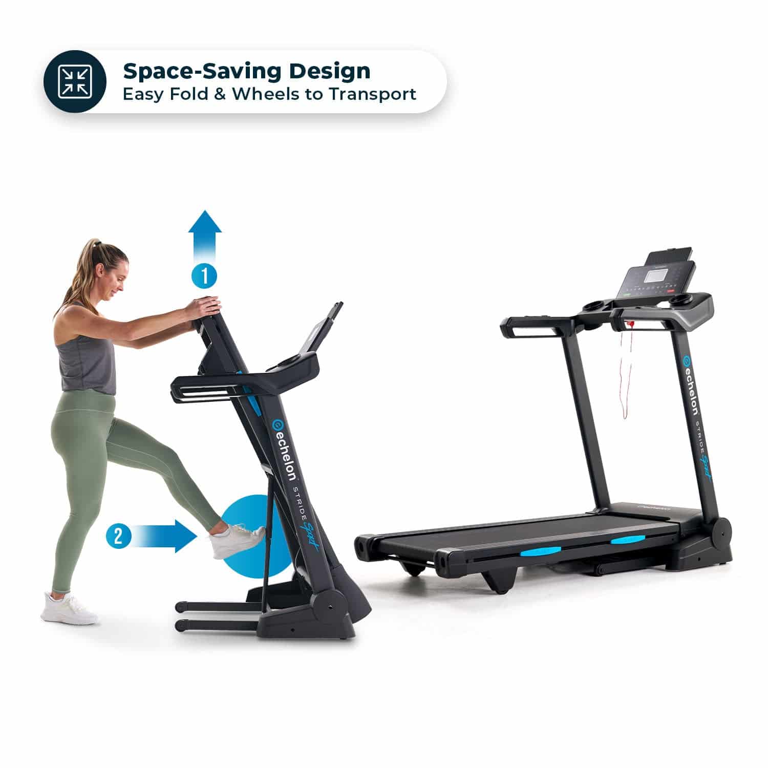 Echelon Stride 30 Sport Folding Treadmill - Image 6